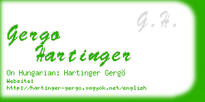 gergo hartinger business card